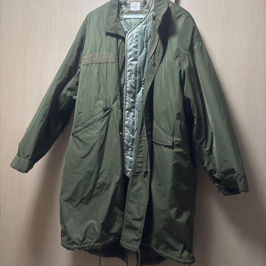coen オリーブグリーン モッズコート - メルカリ