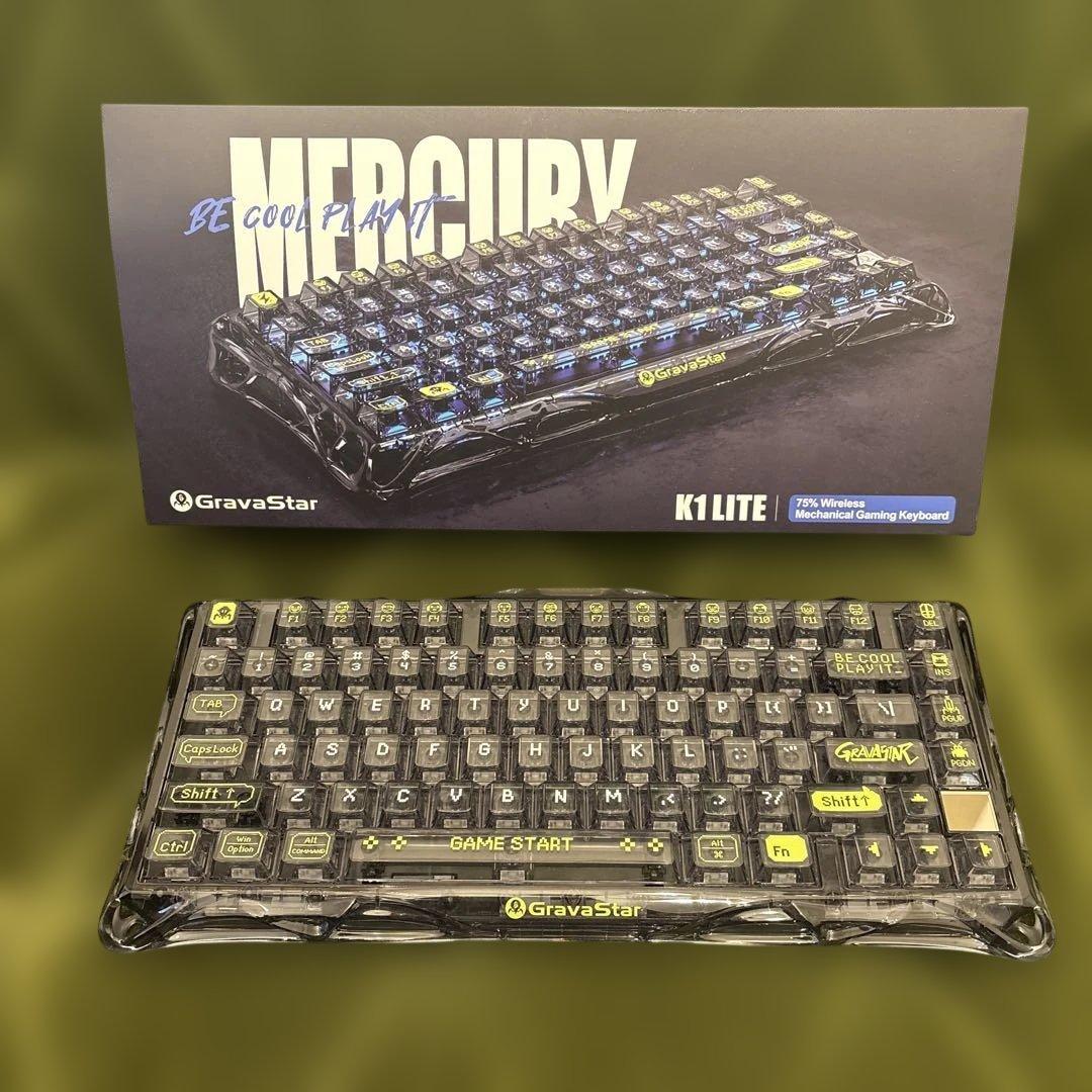 【美品】Gravastar K1 LITE Amazon | GravaStar K1 Lite ゲーミングキーボード 半透キーボード