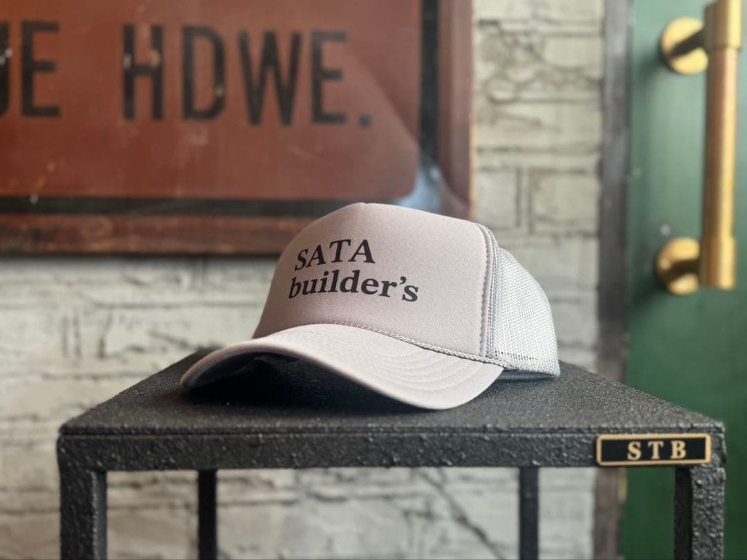 *様 佐田ビルダーズ グレー メッシュ キャップ SATA builder's