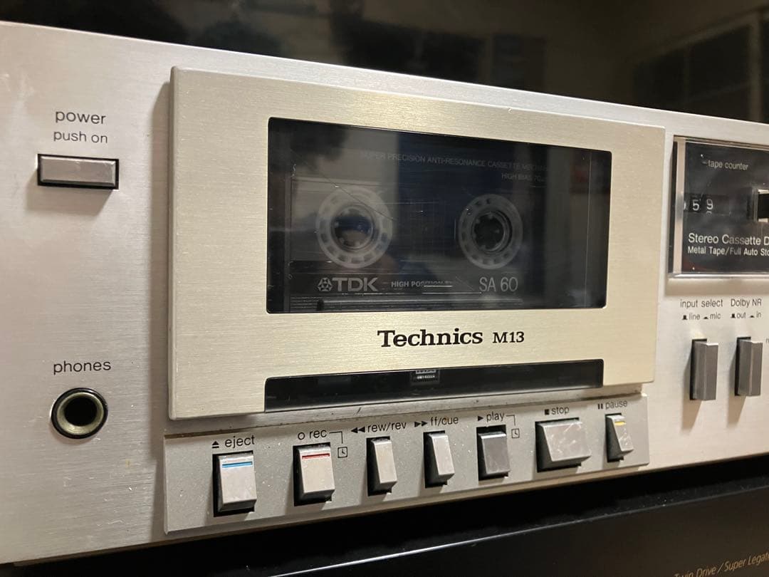 【動作品】Technics RS- M13 カセットデッキ／カセットテープ付き Yahoo!オークション -「rs-m13」の落札相場・落札価格