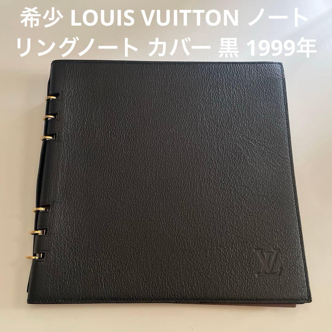 希少 LOUIS VUITTON リングノート ノート カバー 黒 1999年 希少 LOUIS VUITTON リングノート ノート カバー 黒 1999年 この手が