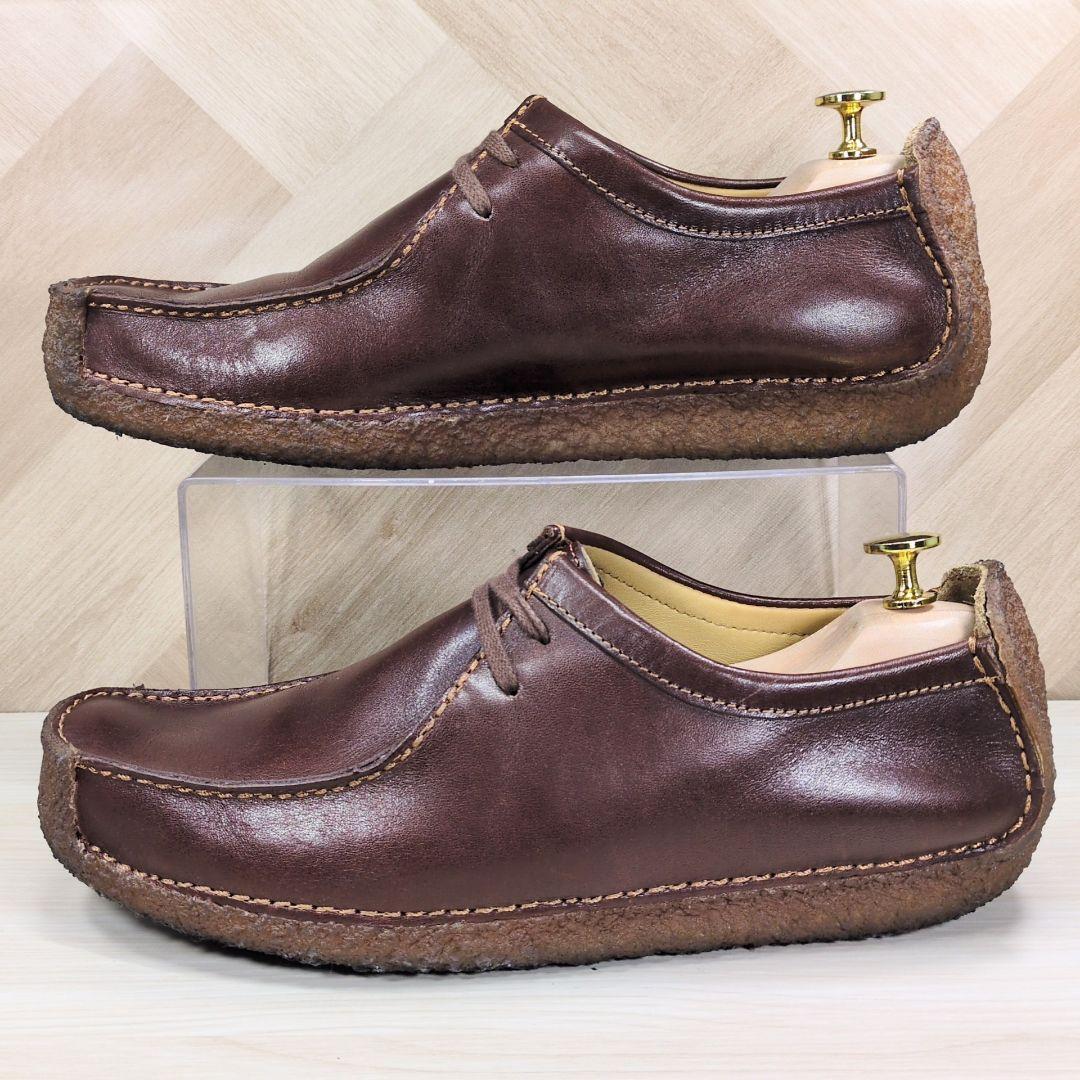 クラークス 27.0cm ナタリー ワラビー レザー ブラウン S528