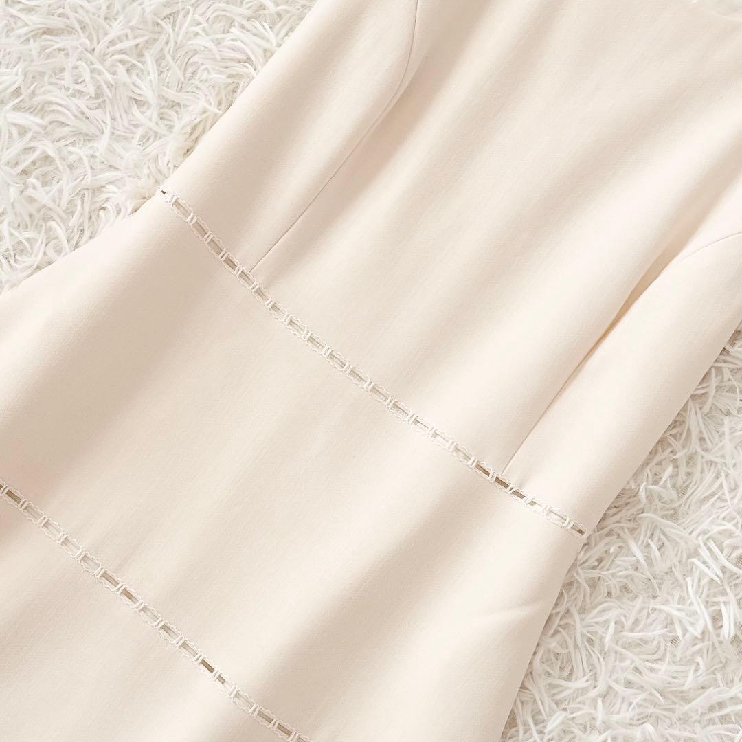 フォクシー✨Torte ハシゴレース ティアード ワンピース アイボリー 38