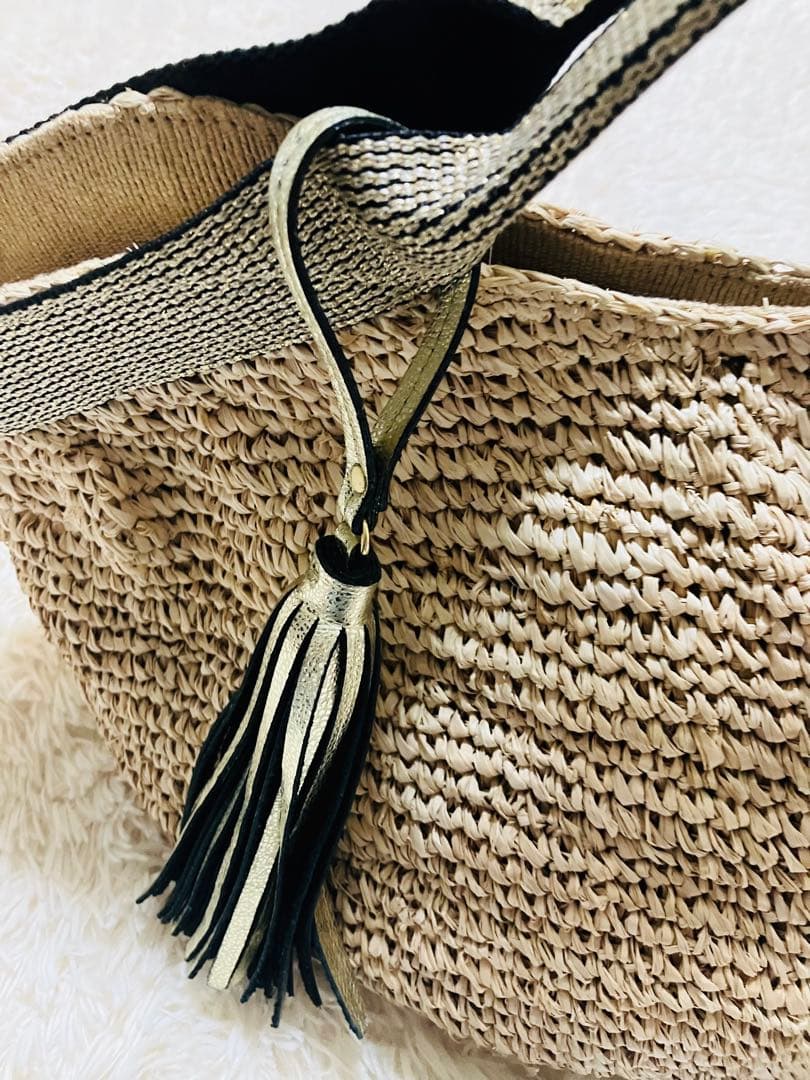 ヴィオラドーロ ラメテープハンドル 2way カゴバッグ - メルカリ