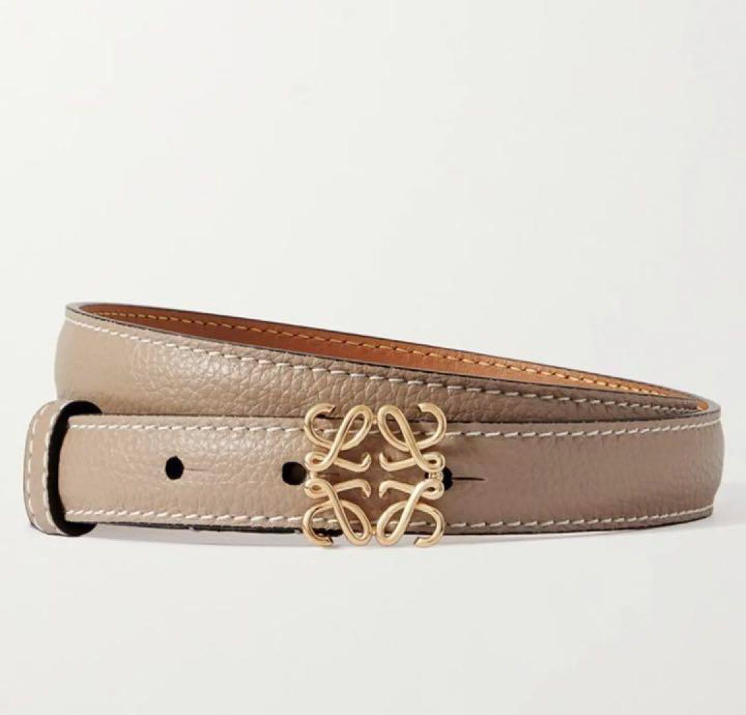 loeweロエベ アナグラムベルト（ペブルグレインカーフ）サンド