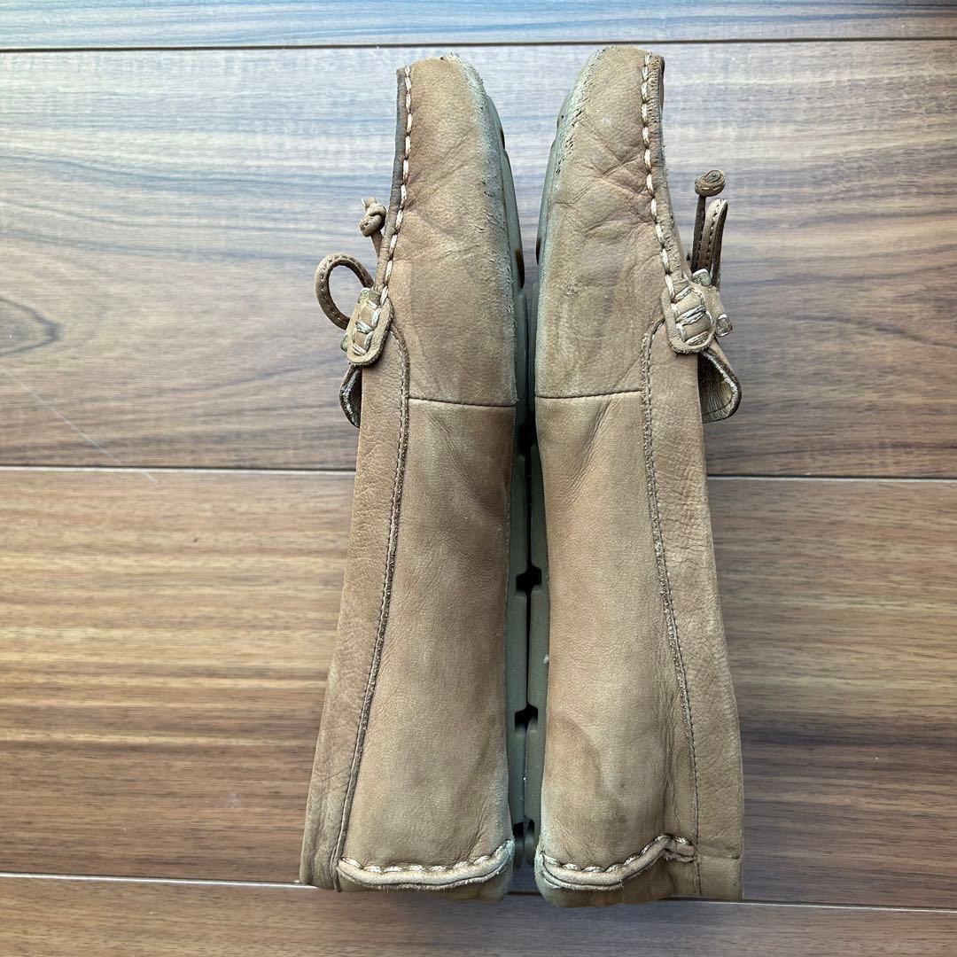 UGGアグ】ローファー モカシン ゴールドロゴ リボン チェスナット 7