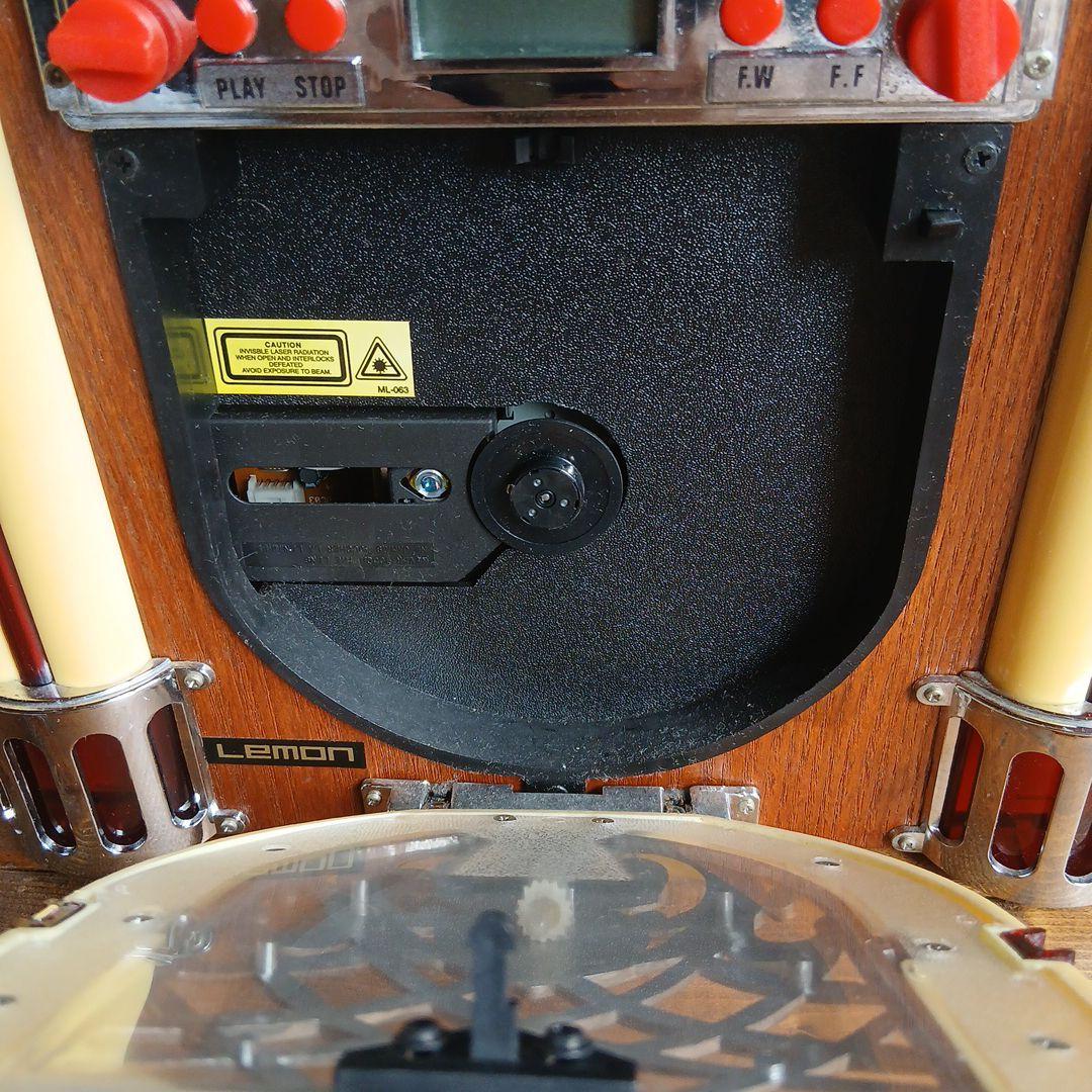 レトロアンティークLEMONジュークボックス型ラジオCD プレーヤー[美品