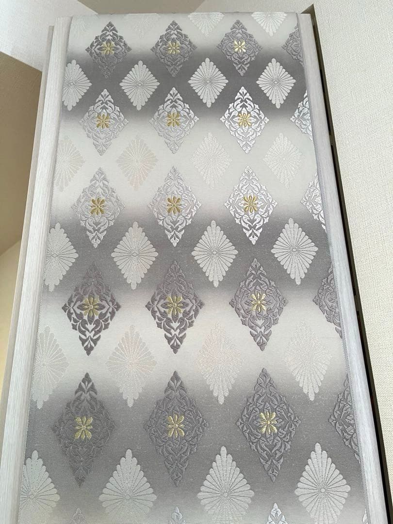 袋帯 グレー系 金銀糸 刺繍 正絹 卒業式 入学式 お宮参り 七五三 袋帯 グレー系 金銀糸 刺繍 正絹 卒業式 入学式 お宮参り 七五三