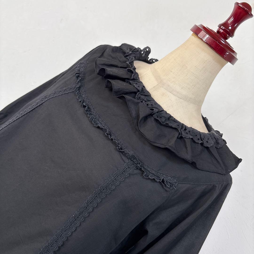 美品 TORI-TO. BEAMS BOYブラック フリル ブラウス - メルカリ