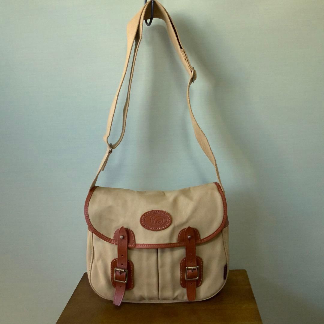 John Chapmanジョンチャップマン キャンバス レザー ショルダーバッグ ジョンチャップマン｜JOHN CHAPMAN｜ショルダーバッグ