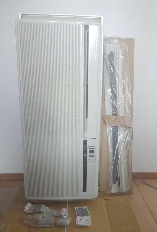 ★ジャンク品扱い（外見は美品）リモコン付き・コロナ窓用エアコン・CW165NR★ ☆ジャンク品扱い（外見は美品）リモコン付き・コロナ窓用エアコン