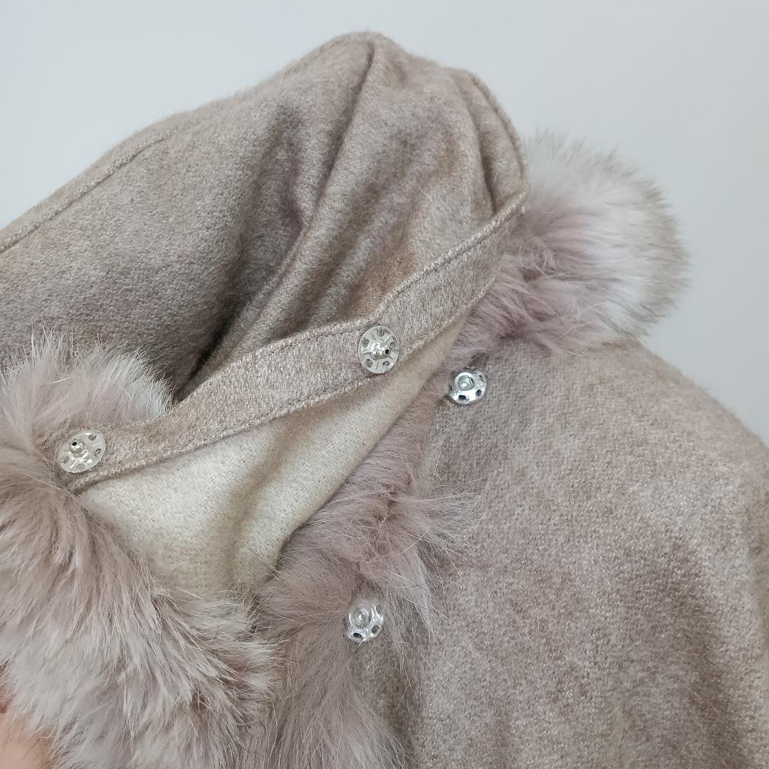 PIACENZA リアルファー ケープ クローク ブルーフォックス 毛皮 - メルカリ