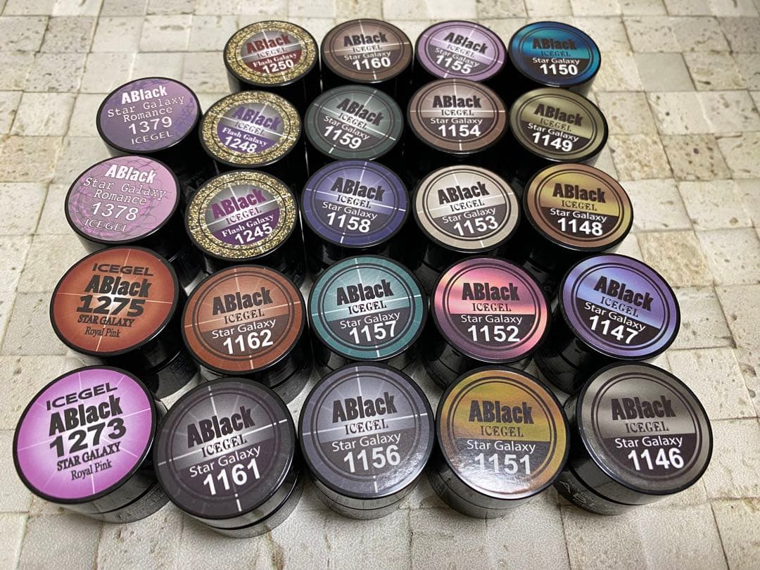 icegel/マグネットジェル/フラッシュジェル/ギャラクシージェル24色セット
