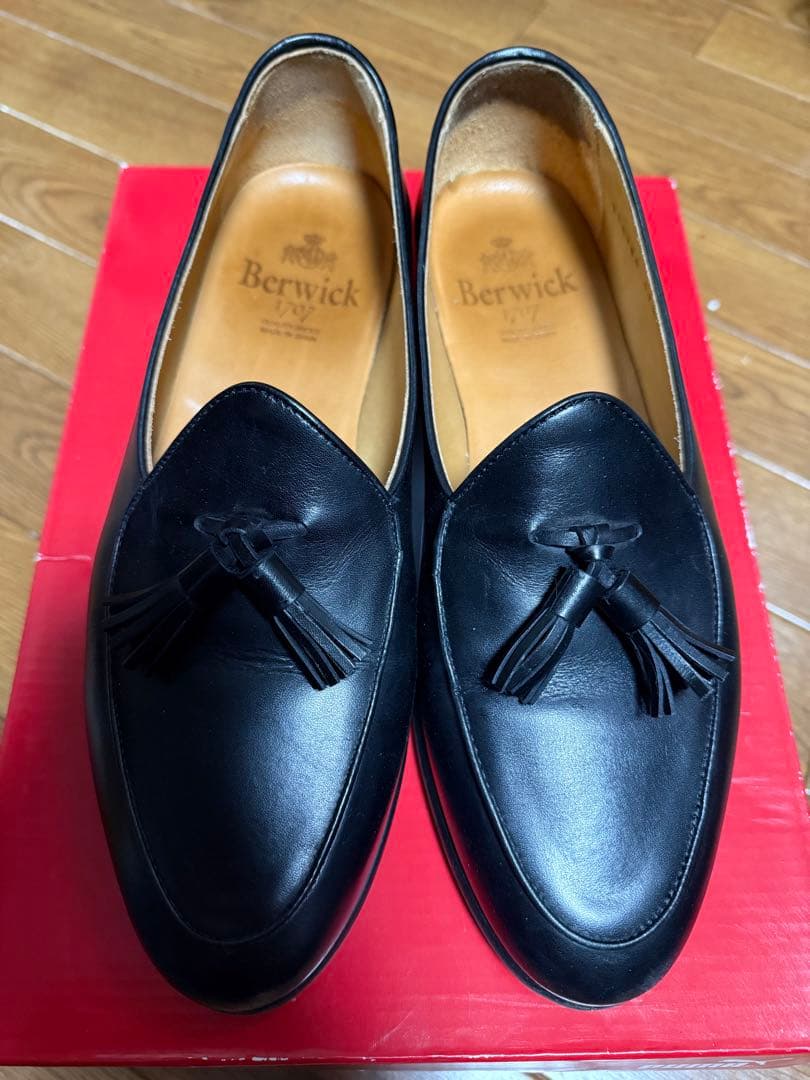 Berwick 黒 レザー ローファー タッセル　サイズ41 Berwick1707 | タッセルローファー | 8491BCVIBK – バーウィック