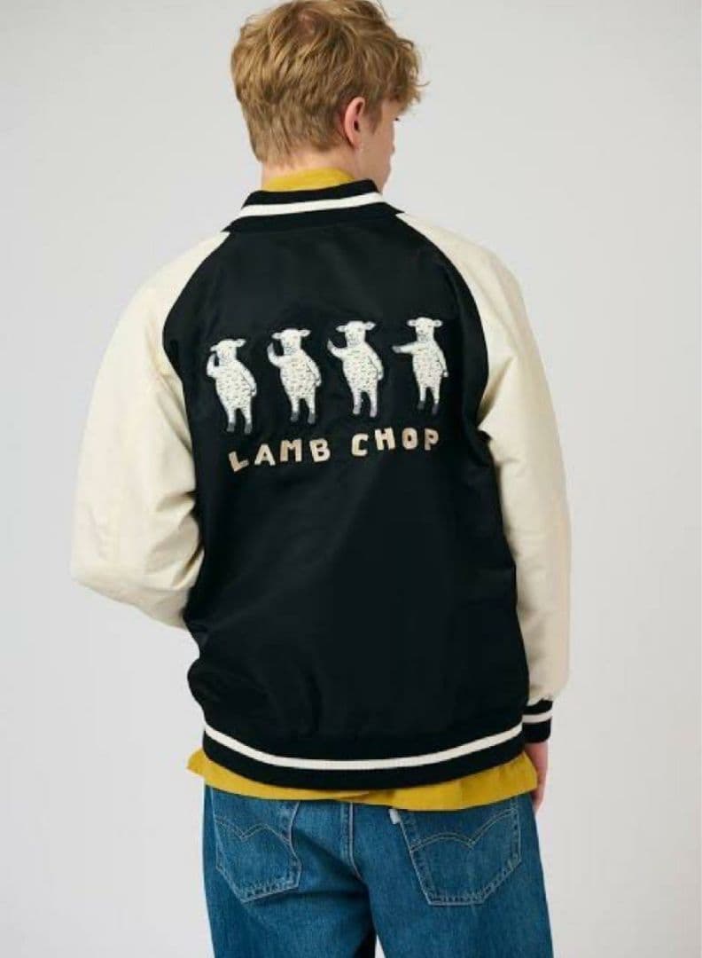 美品】graniph(グラニフ) ラムチョップ 刺繍 ナイロンスタジャン