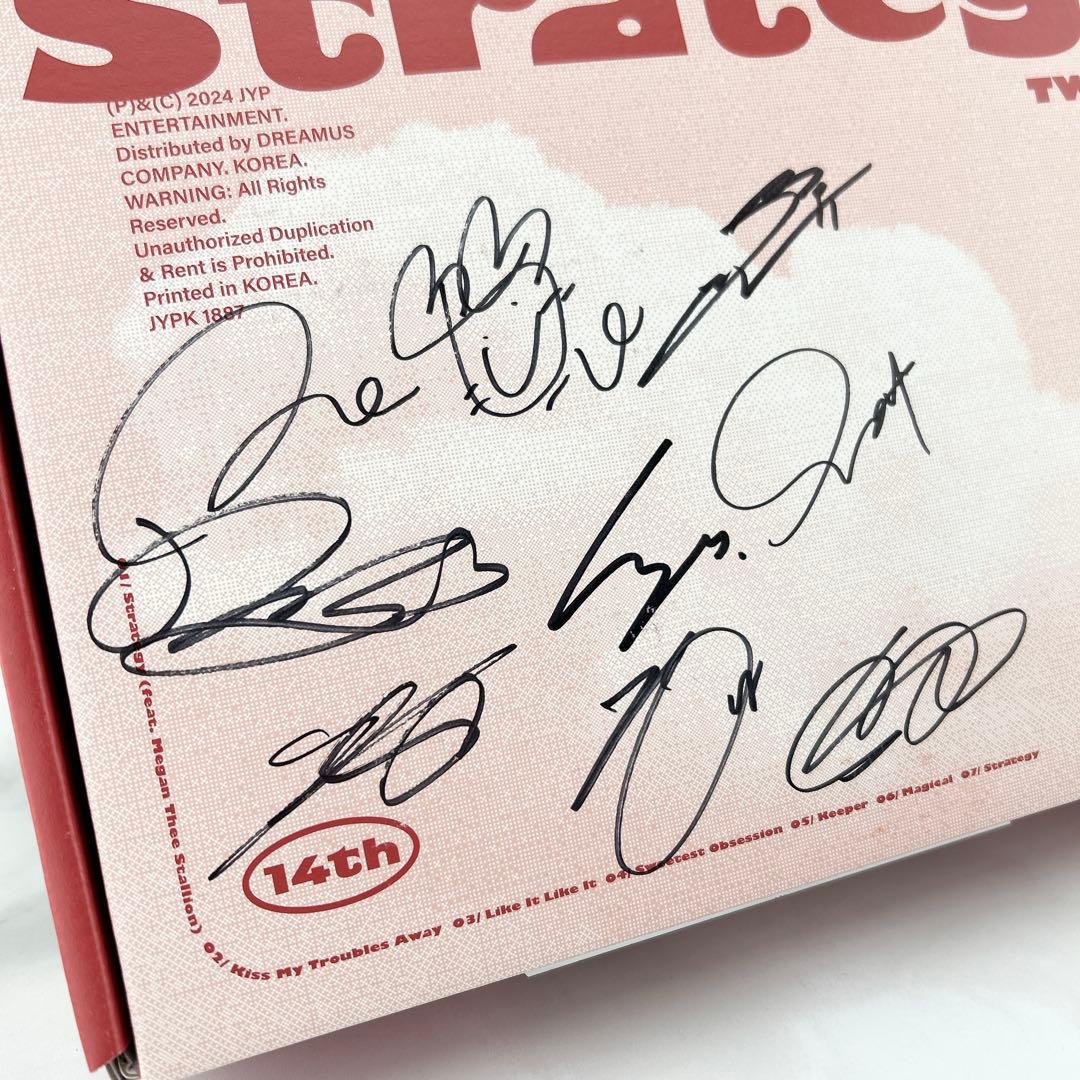 直筆サイン入り】 TWICE Strategy Step1 アルバム - メルカリ