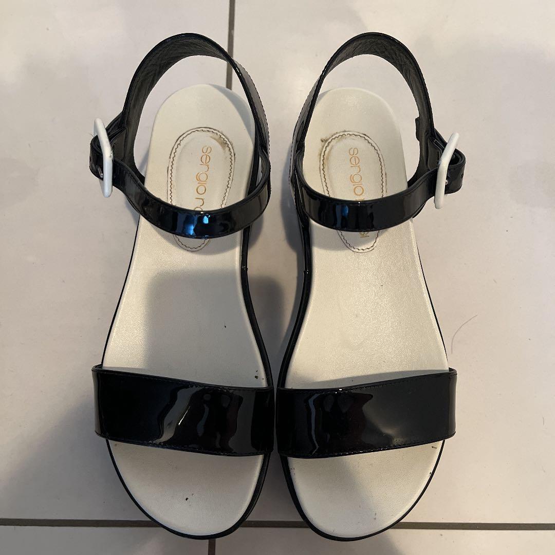 エナメル　サンダル パンプス 楽天市場】パンプス レディース 厚底エナメルサンダル 痛くない