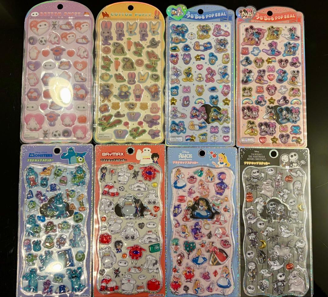 【正規品】うるちゅる　プチドロップ　コットンパフィー 8枚セット　おまとめ売り うるちゅる プチドロップ ドロップ シール トムとジェリー まとめ売り