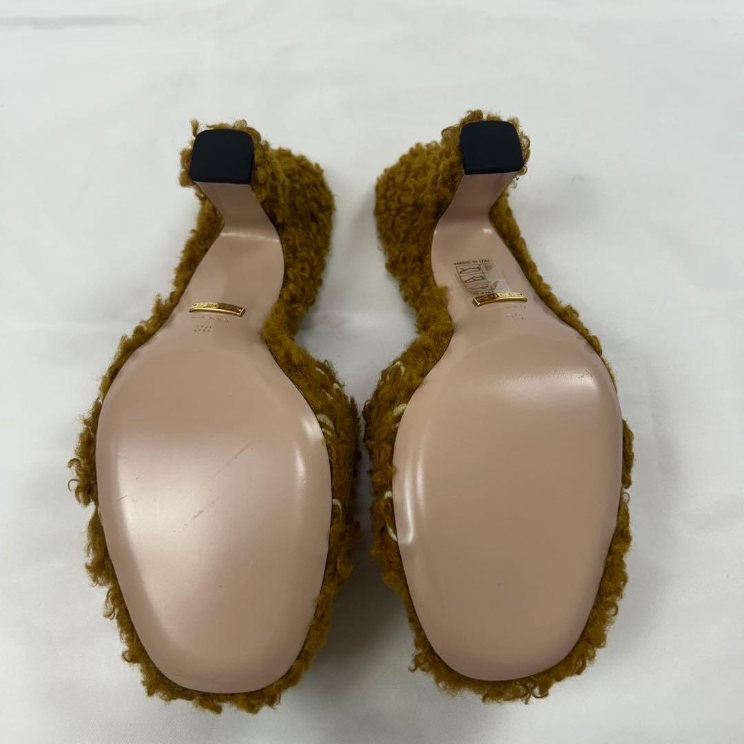 I684 新品未使用 25.0cm グッチ サンダル ブラウン レディース