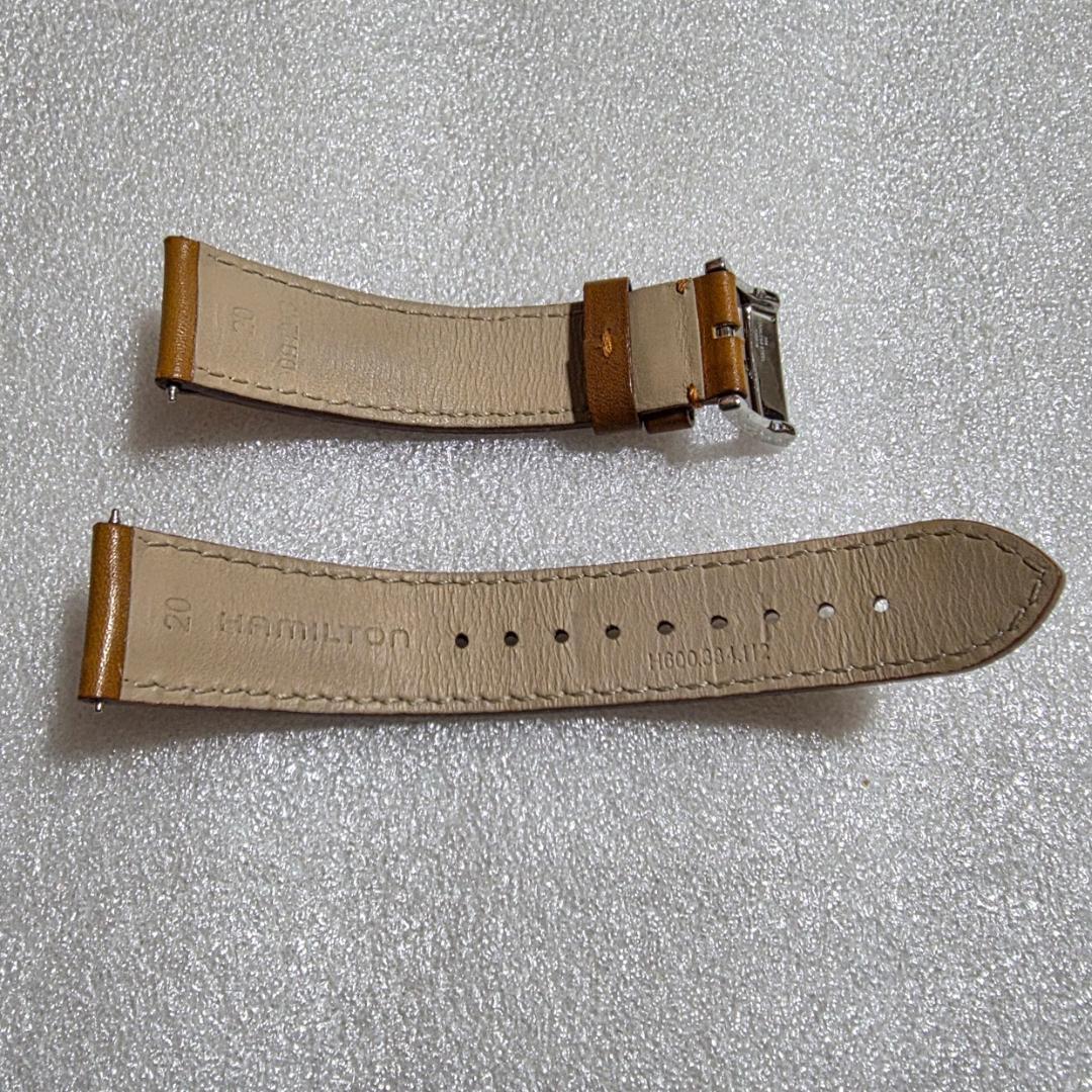 ハミルトン 純正 レザーベルト ライトブラウン 20mm - メルカリ