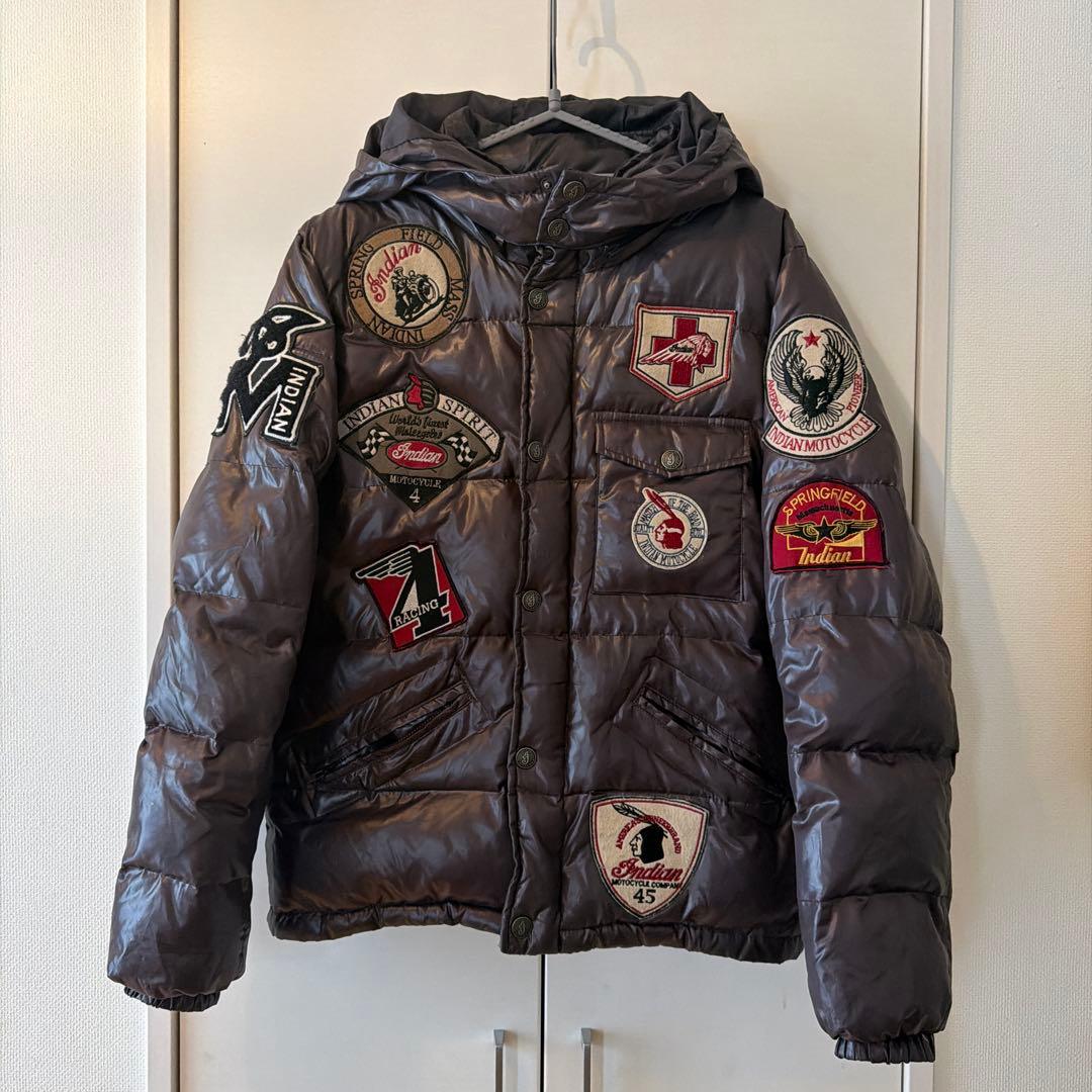 希少品！インディアンモーターサイクルのダウンジャケット(Lサイズ)です！ 中古・古着通販】INDIAN MOTORCYCLE (インディアンモーターサイクル