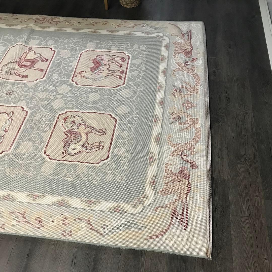 ラグ ラグマット 絨毯169×237cm 唐三彩 デザイン グリーンの通販はau