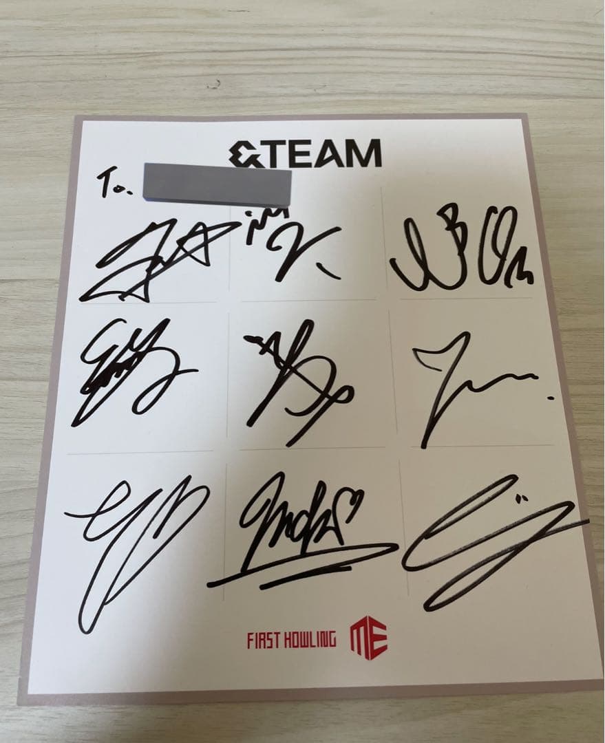 ＆TEAM エンチーム 直筆サイン 全員 - メルカリ