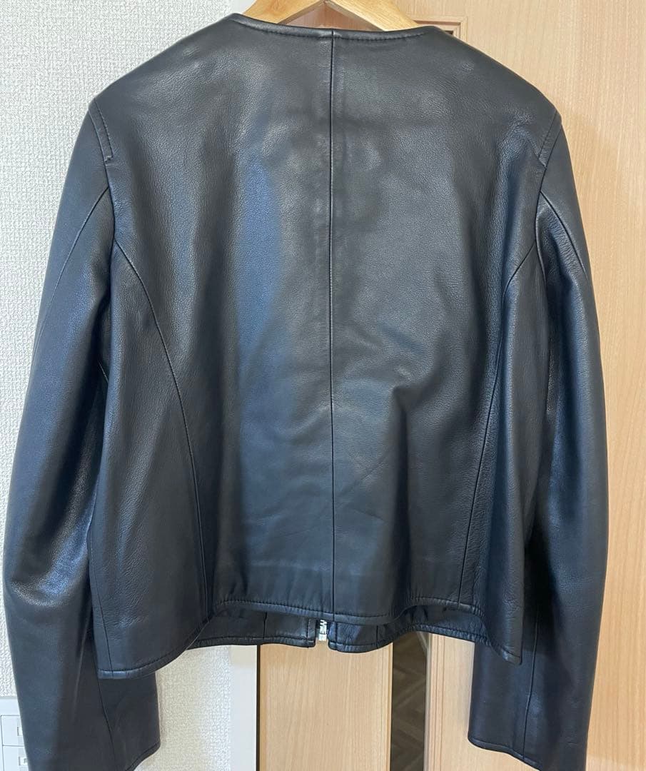 美品 ANAYI 近年モデル 34 ノーカラーレザージャケット 美品 ANAYI