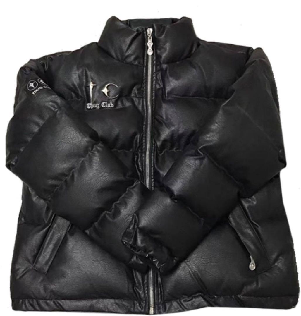 即日発送 thug club ダウンジャケット サグクラブ Mサイズ レザー