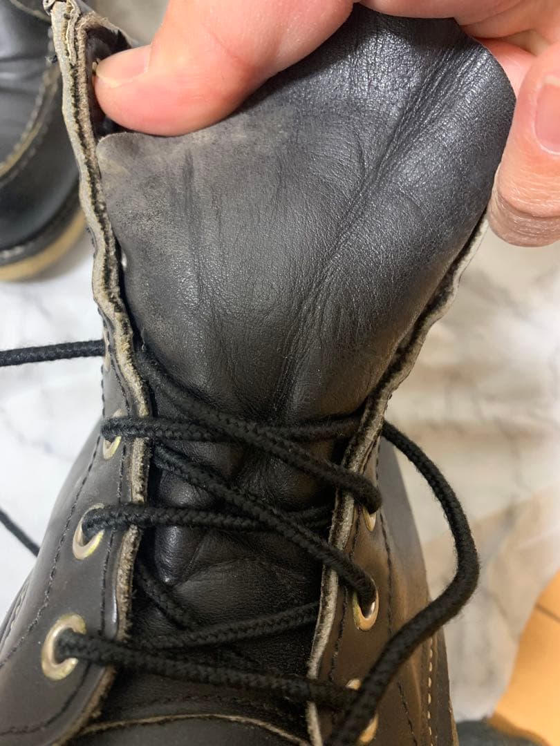 90s【REDWING】アイリッシュセッター 犬タグ 8179 25.5cm 黒