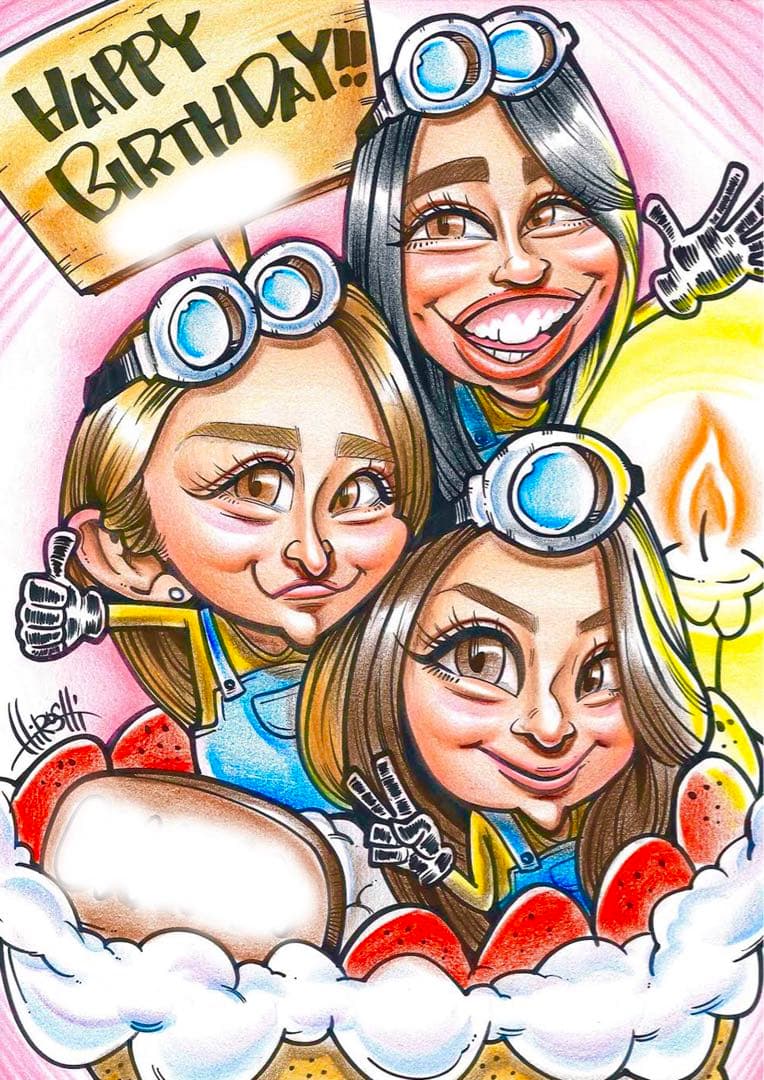 世界で1枚のオーダーメイド似顔絵★ハイクオリティver☆母の日