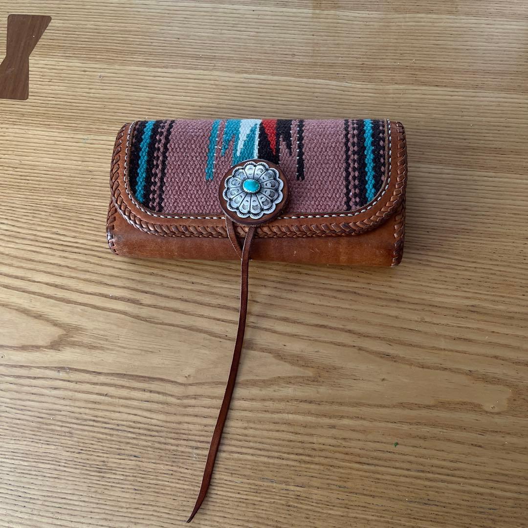 ラッキージョンラグウォレットLUCKYJOHN長財布ターコイズコンチョ