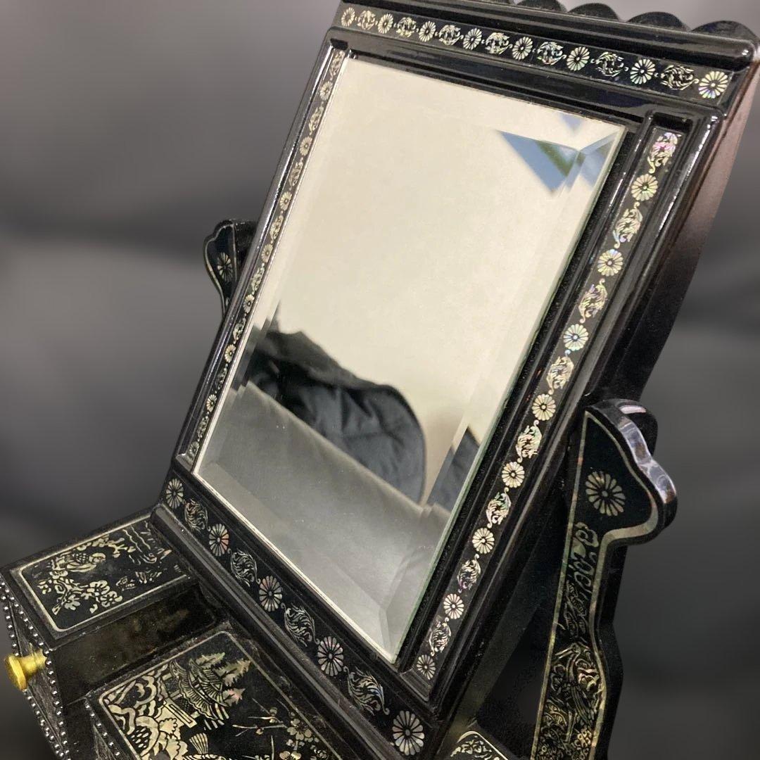 螺鈿細工 鏡台 花鳥 ミニドレッサー - メルカリ