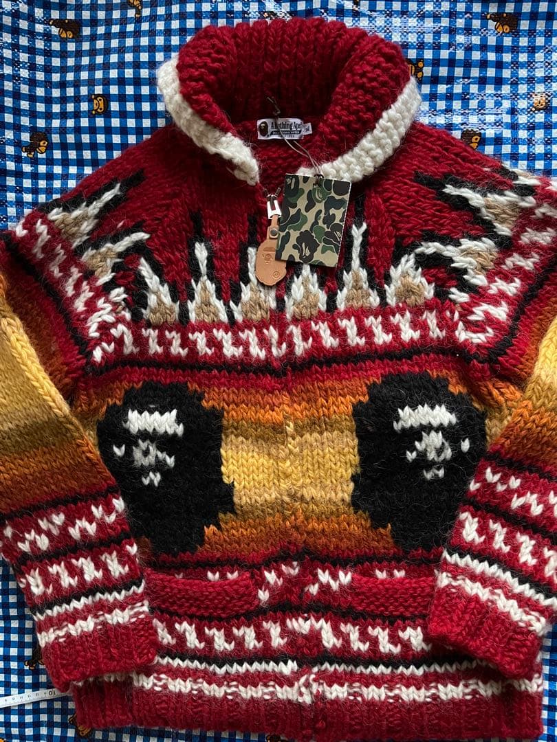 エイプ　ニットカーディガン SHさん専用 AAPE BY A BATHING APE（エーエイプバイアベイシングエイプ