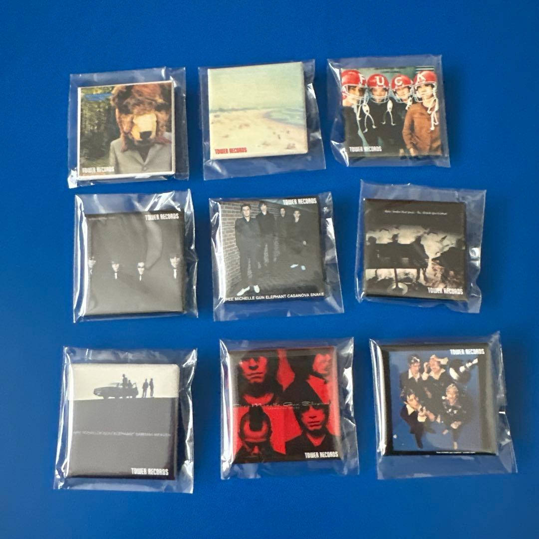 THEE MICHELLE GUN ELEPHANT 特典 スクエア 缶バッジ BLANKEY JET CITY