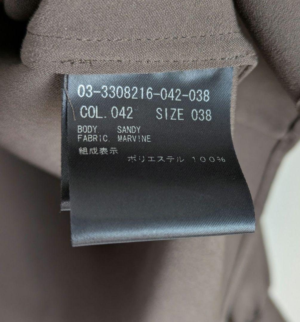 美品 セオリーリュクス 洗えるツイストカラーブラウス ダスティセダー