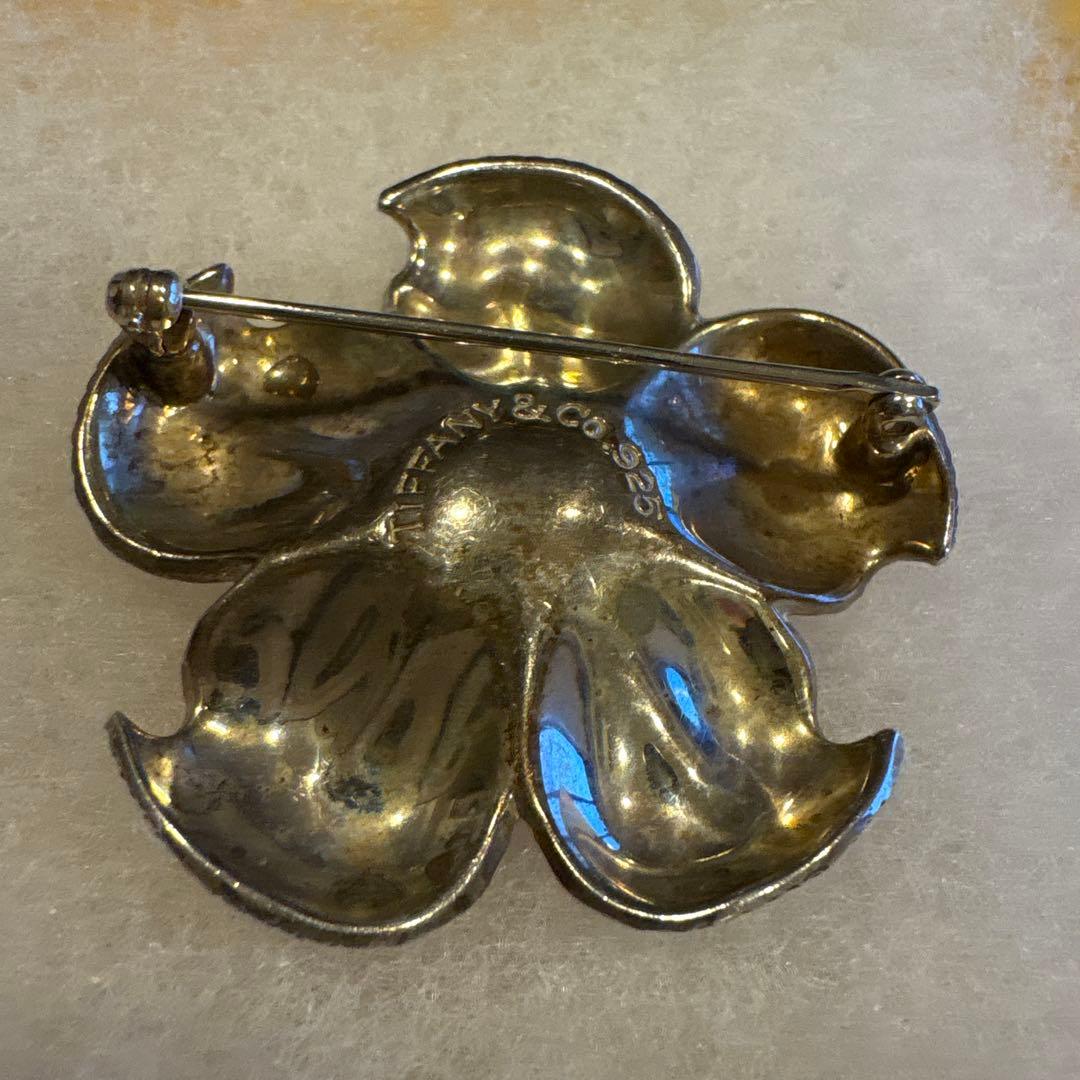 Tiffany & Co. 925シルバー 花型ブローチ ヴィンテージ フラワー