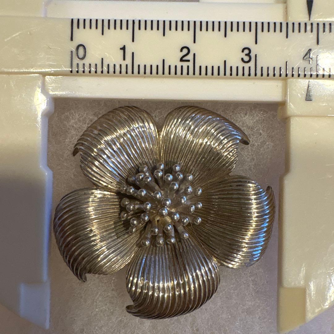 Tiffany & Co. 925シルバー 花型ブローチ ヴィンテージ フラワー