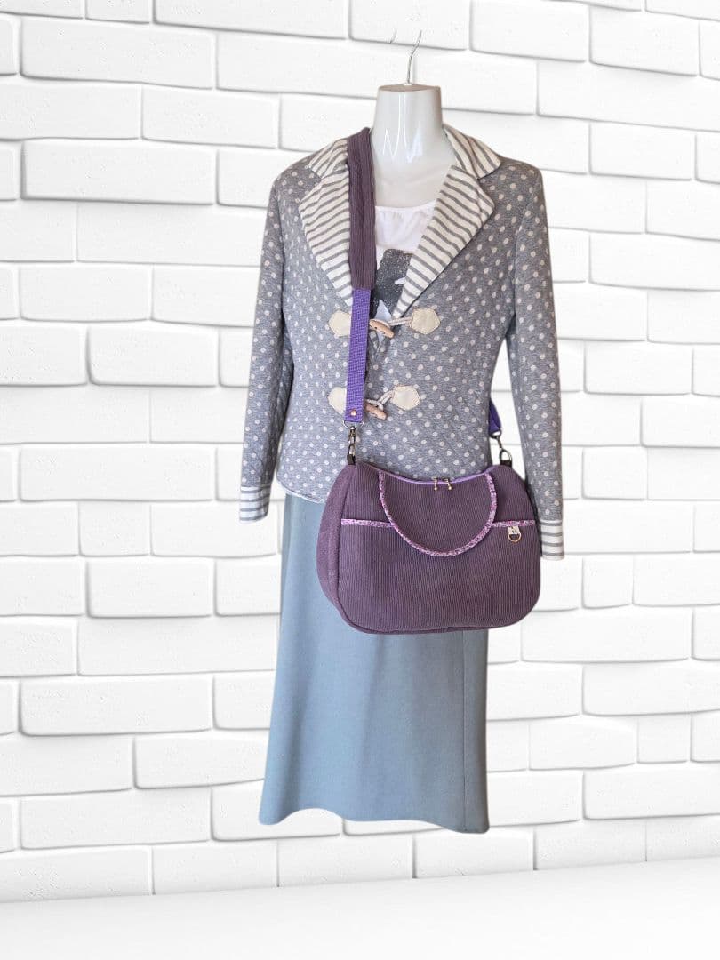 ミーコ&ターボ様 蓋付きショルダーバッグ ハンドメイド