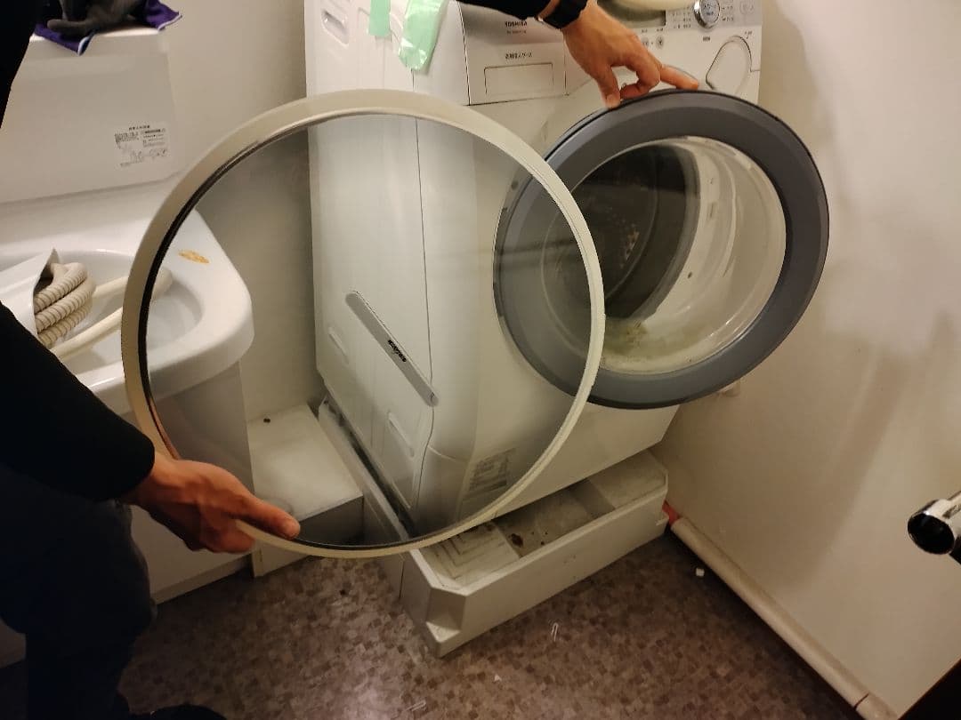 広島引取り限定 ドラム式洗濯機 本体 ホワイト