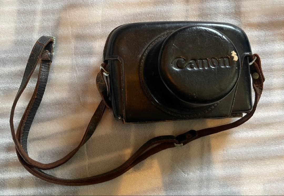 Canon フィルムカメラ レザーケース付き - メルカリ