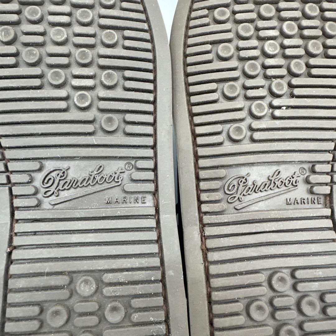 【Paraboot】デッキシューズ【25.5cm】ブラウン×ブルー レザー