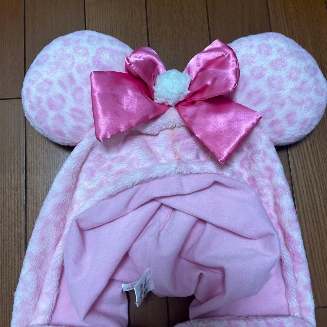 値下げ中‼️‼️】ディズニー ピンクヒョウ柄 マフラーファンキャップ