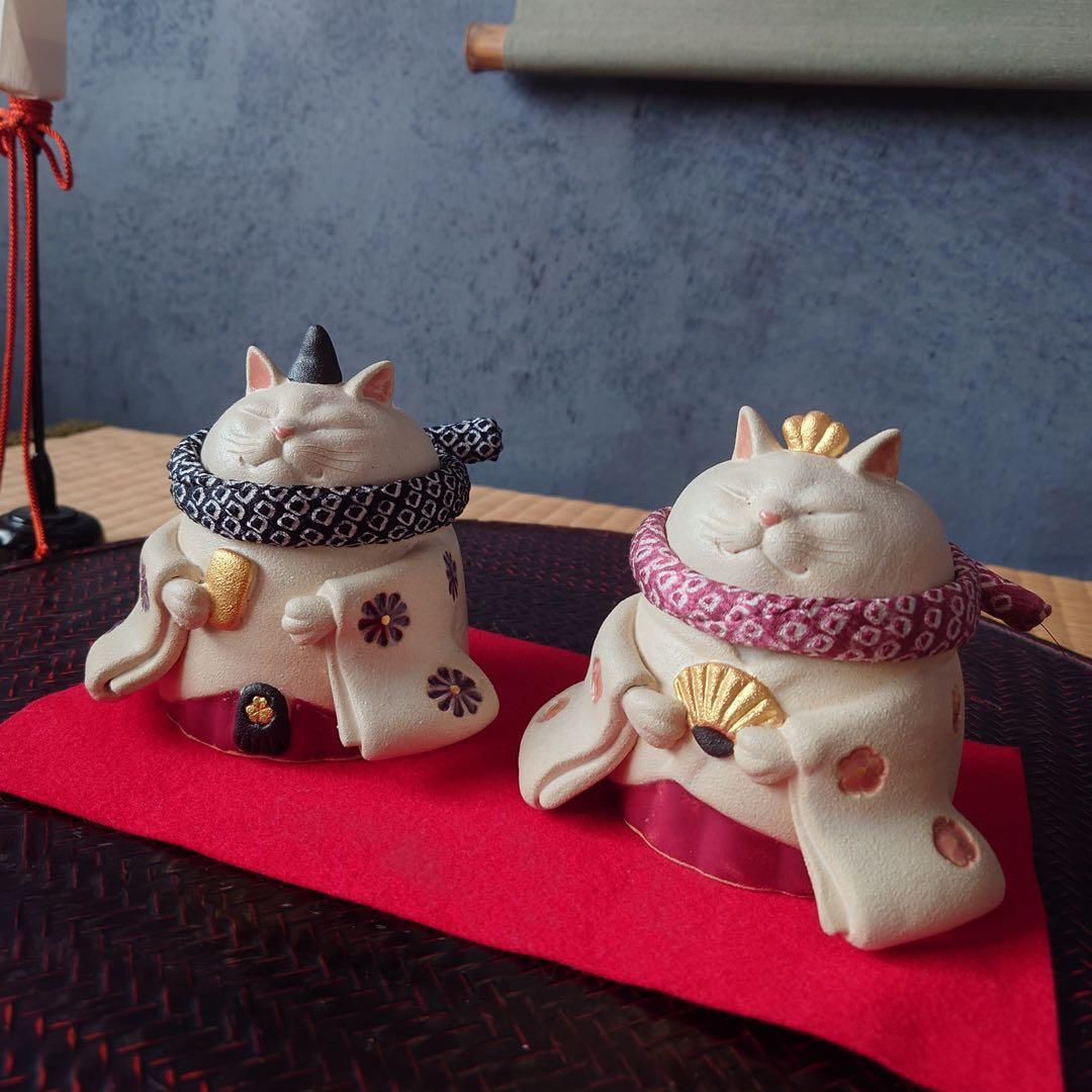 ➄だるま猫雛 m(*´꒳`*)m ※首輪付き - メルカリ