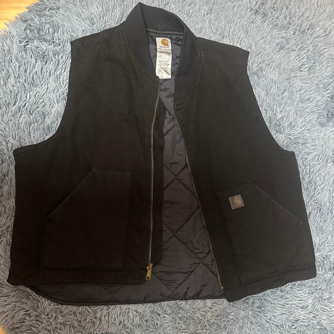 m*o様 00s Carhartt ブラック ベスト Lサイズ 00's Carhartt カーハート ダックベスト V01-BLK(XL-Regular)/B0893V
