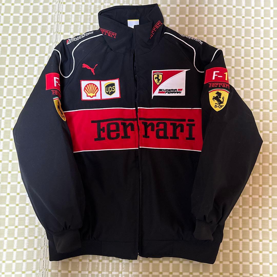 Ferrari フェラーリ F1 レーシングジャケット ブルゾン 刺繍 中綿 M