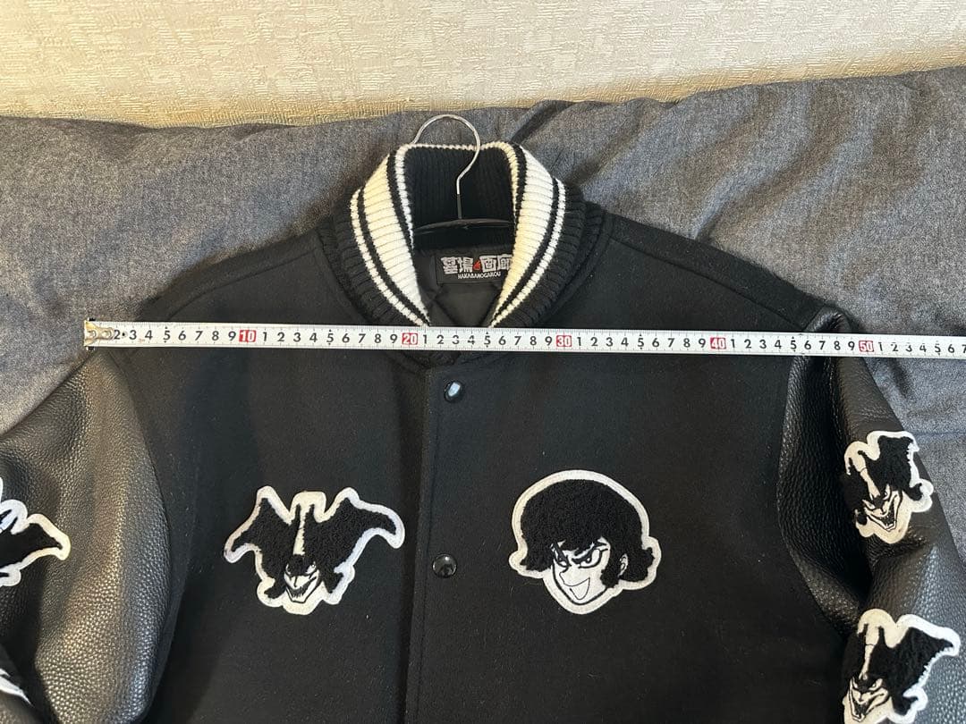 希少】墓場の画廊 デビルマン/スタジアムジャンパー限定版 袖部分革