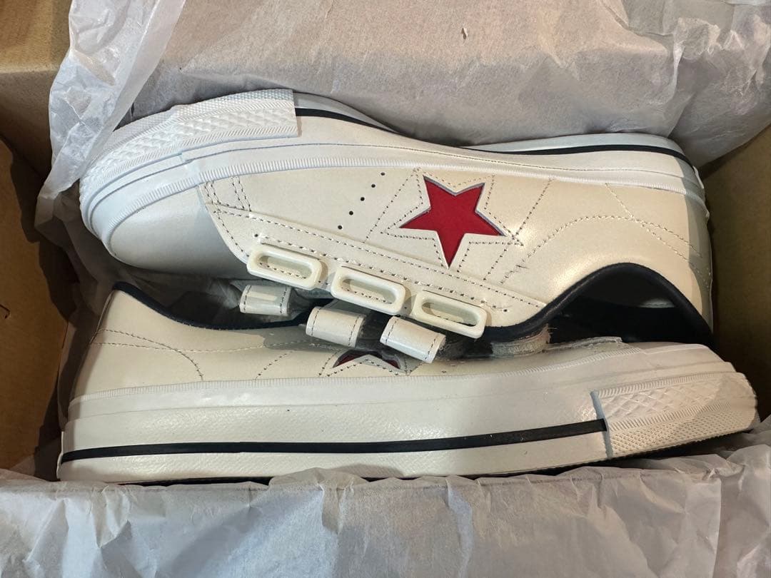 日本製 コンバース ワンスター ベルクロ 白赤紺 26センチ 新品 - メルカリ