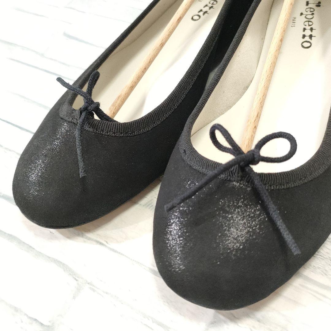 新品未使用✨レペット サンドリオン ラメ 光沢有り 黒 保存袋付き