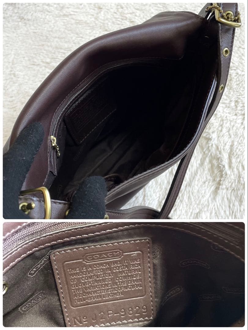 美品 オールドコーチ フラップ ホック グラブタンレザー ショルダー